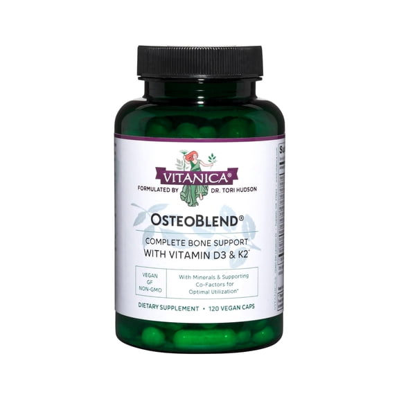 Vitanica OsteoBlend, Bone Support, Vegan, 120 Capsules