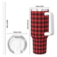 thumbnail image 4 of KLL Buffalo Plaid Red Black Print 40oz Stainless Steel Insulated Car Cup Coffee Mug with Spillproof Lid - Keep Your Drink Hot or Cold on the Go, 4 of 8