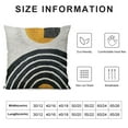 thumbnail image 5 of ONETECH Boho Stylish  Throw Pillow Covers Tribe Modern Round Arched Geometric Decorative Abstract Pillowcase for Bed Couch Living Room ,Tan and Black, 5 of 5