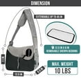 thumbnail image 2 of PetAmi Small Dog Sling Carrier, Soft-Sided Crossbody Puppy Carrying Purse Bag, Adjustable Sling Pet Pouch to Wear Medium Dog Cat Travel, Dog Bag for Traveling, Breathable, Poop Bag Dispenser, Gray, 2 of 7