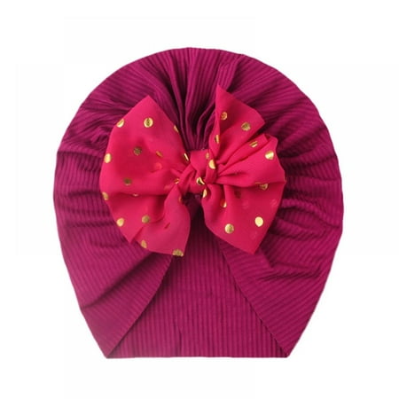 

Slopehill Solid Nursery Hospital Turban Hat Cap Beanie Bonnet with Big Bow for Baby Girls Toddlers Infants Kids