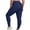 Blue, variant on Kmdttou Women's Yoga Pants with Pockets for Women Long Solid Color Hip Lift Fitness High Waist Elastic Exercise Yoga Pants