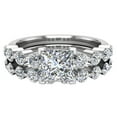 thumbnail image 5 of Princess Cut 1.50 Carat Shared-Prong Setting Band Wedding Ring Set 18K White Gold (G,VS), 5 of 6