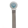 Personalized Initial Grey Chevron Pacifier Clip