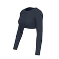 thumbnail image 2 of TaTaai Womens Long Sleeve Cutout Yoga Top Fitted Workout Shirt Breathable Running Training Tight Fit Fitness Sportswear Gift, 2 of 9
