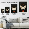 thumbnail image 3 of Chaos Theory Hilma af Klint Inspired Butterfly and Two Suns White Orange Grey Oil Painting Art Print Framed Poster Wall Decor 12x16 inch, 3 of 5