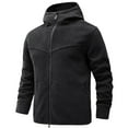 thumbnail image 2 of Dpytoraw Fleece Jacket Men Coat With Hood Zipper Thick Outwear Windproof Men's Jacket Autumn Winter Classic, 2 of 4