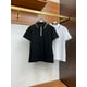 thumbnail image 2 of Polo informal de negocios con media cremallera 2024ss para hombre, manga corta, algodón perlado sedoso, 2 of 4