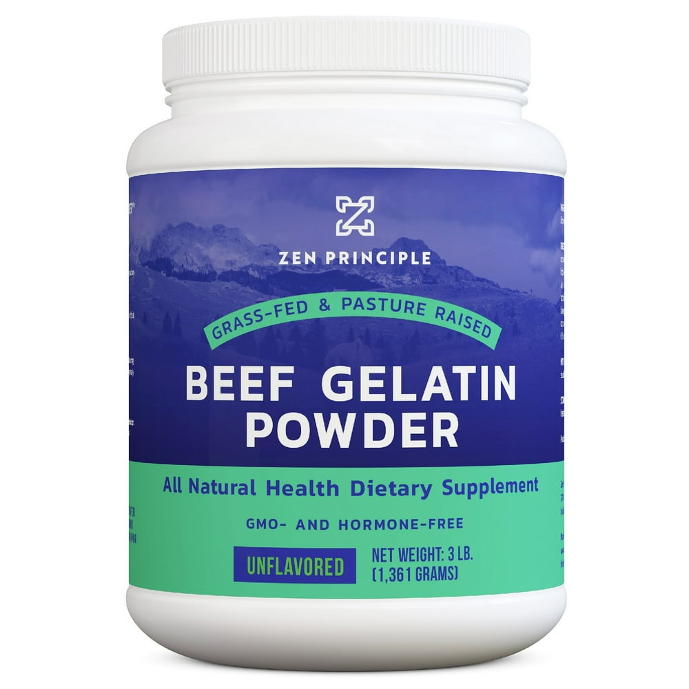 Zen Principle GrassFed Gelatin Powder, Unflavored, 3 lb