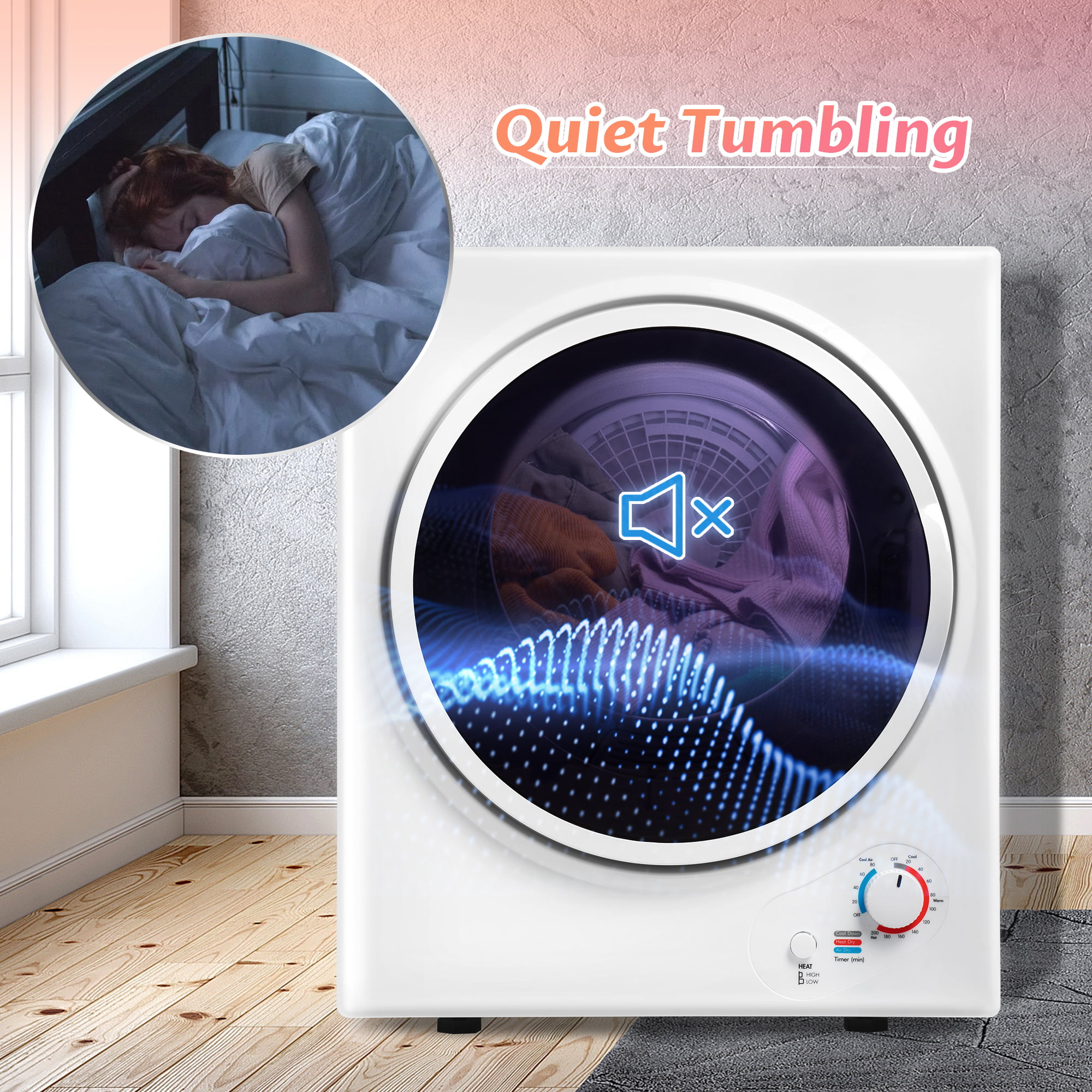 Rebrilliant 850W Electric Automatic Clothes Dryer Portable Laundry Heater Folding 44 lbs Rack Wardrobe Air-Dry Machine Rebrilliant
