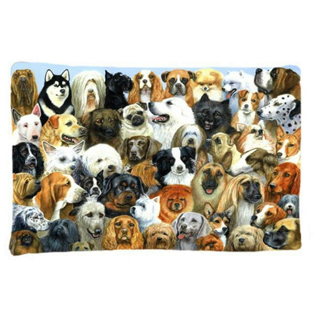 Carolines Treasures BDBA0441PILLOWCASE Fifty One Dogs Fabric Standard Pillowcase