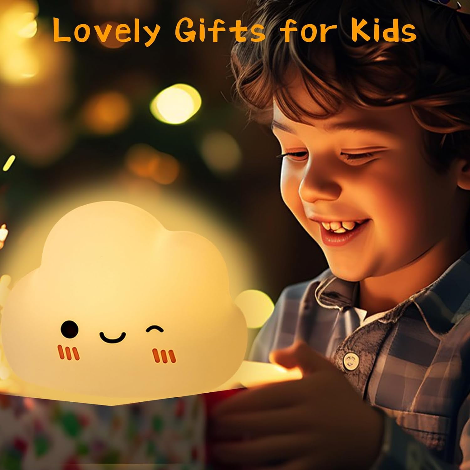 Cloud Night Light for Kids, Cute Sweet Cloud Lights with 7 Colors & Timer, 5 Modes Dimmable Touch Control LED Clouds Lamp, Rechargeable Squishy Night Light for Baby Nursery, Baby Gifts, Mini (White)