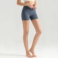thumbnail image 2 of felwors High Waisted No Front Seam Biker Shorts 4 Inch Inseam Squat Proof Yoga Volleyball Running Navy for Size S, 2 of 9