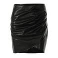 thumbnail image 2 of Gibobby faldas largas del color sólido de las mujeres Falda de la cadera del paquete atractivo irregular de la cintura alta del color sólido(Negro, S), 2 of 4