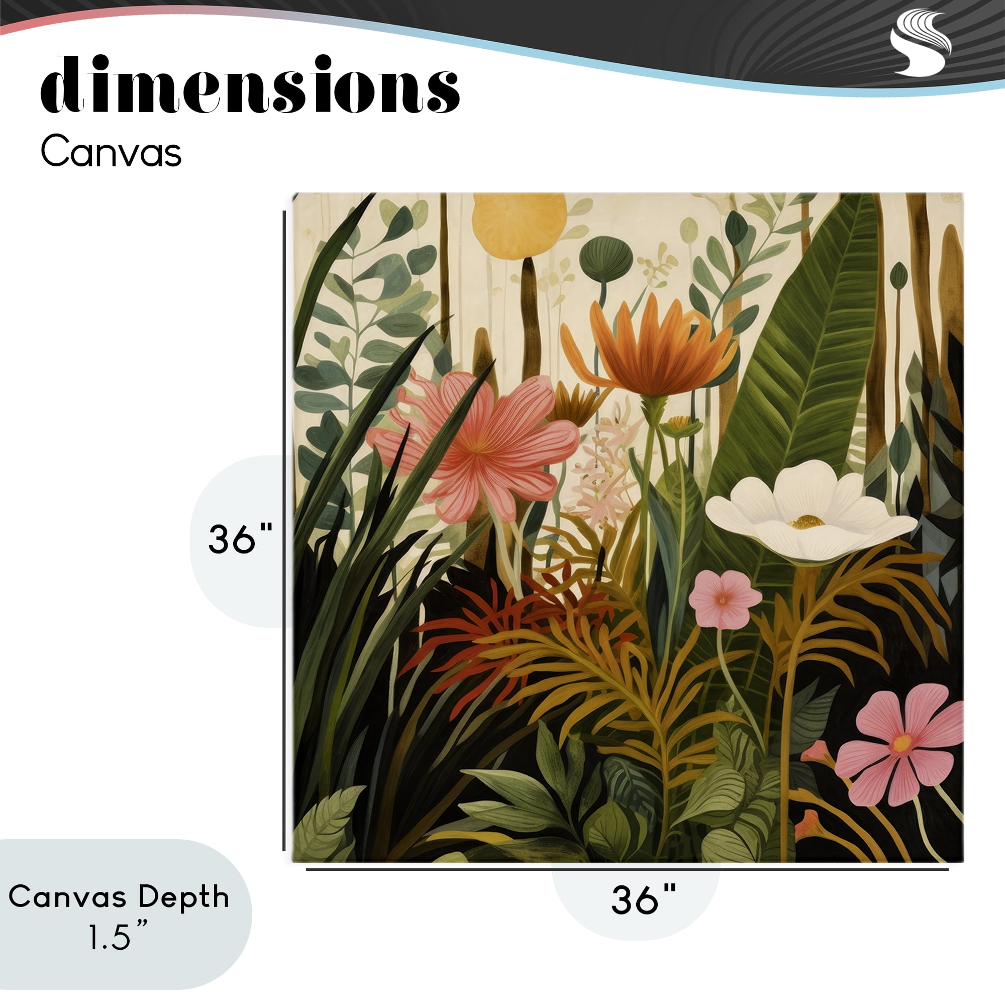 Stupell Industries Botanical Embrace in the Jungle Canvas Wall Art, design by Lazar Studio