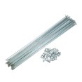thumbnail image 1 of Unique Bargains 36 radios de 14 G J Bend de 254 mm x 2 mm con tetinas para bicicleta, acero, tono plateado, 1 of 1