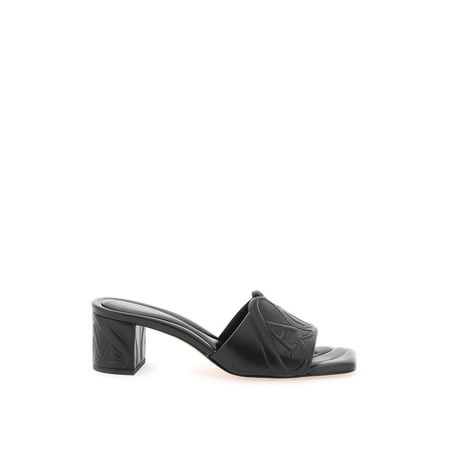 

Alexander Mcqueen Embossed Logo Leather Mules Women