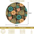 thumbnail image 3 of Pioneer Flower Floral Print Pattern Round Tablecloth 60 X 60 Inch, Wrinkle Resistant Wipeable Table Cloth for Kitchen Dining Picnic Patio Party, 3 of 6