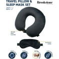 thumbnail image 2 of Brookstone Travel Neck Pillow Set - Classic Memory Foam Head and Neck Pillow and Sleep Eye Mask, 2 of 7