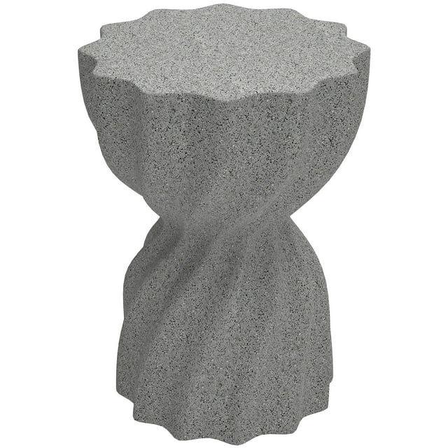 Outsunny Tabouret de Jardin Décoratif en Spirale Table d'Appoint Support pour Plante