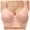 Orange, variant on Women's Full Coverage Front Closure Posture Back Unpadded Wireless Plus Size Double Support Minimizer Bra (Orange, 46)