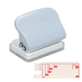 thumbnail image 2 of Punch Hole Punch Ruler Design Quick Positioning 3 Holes Metal Paint Body Loose Leaf Puncher for Documentation, 2 of 7