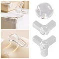 thumbnail image 2 of 4 Pack Baby Proofing Corner Protectors - Soft Edge Guards for Furniture, Child Safety Table Corner Protectors Against Sharp Corners (Clear), 2 of 9