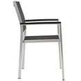 thumbnail image 4 of Modway Shore 5-Piece Extendable Aluminum Patio Dining Set in Silver and Black, 4 of 9