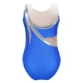 thumbnail image 2 of YONGHS Girls Sleeveless Gymnastics Leotard Shiny Rhinestone Ballet Dance Athletic Bodysuit Shirt Top Royal Blue 16, 2 of 5