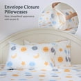 thumbnail image 3 of Luxclub Twin Cooling Sheets Set, Soft & Durable Microfiber, Deep Pocket, Sun Print, 4 Pieces, 3 of 10