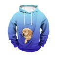 thumbnail image 5 of CONROSES Mens Pet Pouch Hoodies Colorblock Long Sleeve Pullover Hoodie for Men Winter Puppy Cat Dog Hooded Sweatshirts with Pocket, 5 of 6