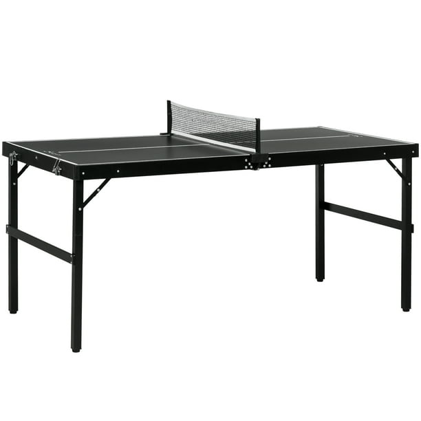 Soozier Mini Table Tennis Table Aluminium Folding Ping Pong Table