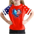 thumbnail image 2 of Gamivast Unisex Kids July 4Th Amarican Flag Top Patriotic Funny T-Shirt Summer Short Sleeve Independence Day Shirts Red Clothes Refunds on My Account from an Online Order, 2 of 4