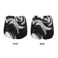 thumbnail image 3 of Salouo Fluid Black White Paint Swirls Print Women's 2 in 1 Running Shorts Double-Layer Shorts Athletic Workout Gym Yoga Shorts Running Shorts for Women-Medium, 3 of 7