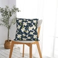 thumbnail image 5 of Fuzoiu Lilies Flowers Print Square Pillow Cover,Hidden Zipper Design,Luxury Square Pillow Case, Throw Pillow,Couch Cushion-22"x22", 5 of 7