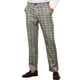 thumbnail image 5 of Pantalones de cuadros INSPIRE CHIC para hombre, con frente plano y corte recto, talla 28, color gris, 5 of 5