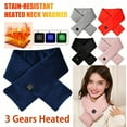 thumbnail image 2 of harmtty Heated Scarf Waterproof Fabric Fast Heating Electric Heated Scarf Rechargeable 3 Temp Settings Winter Scarf, 2 of 8