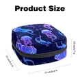 thumbnail image 2 of Sanitary Napkin Storage Bag, Purple Jellyfish Swimming Undersea Seamless Pattern Portable Menstrual Pad Bag for Teen Girls Store Panty Liners Tampons Sanitary Pads for Women Ladies, 2 of 6