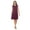 Burgundy, variant on Women's Sleeveless Midi Casual Dress, Loose T-Shirt Dresses, Round Neck for Summer(Black Large-X-Large Size)