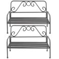 thumbnail image 1 of 2pcs Retro Wrought Iron Flower Pot Chair Photography Decorative Flower Stand, 1 of 4