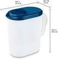 thumbnail image 3 of 1-Gallon Plastic Measuring Pitcher with Pivot Spout, Leak-Proof Lid, See-Through Base, BPA-Free – Slim Heavy Duty, 3 of 7