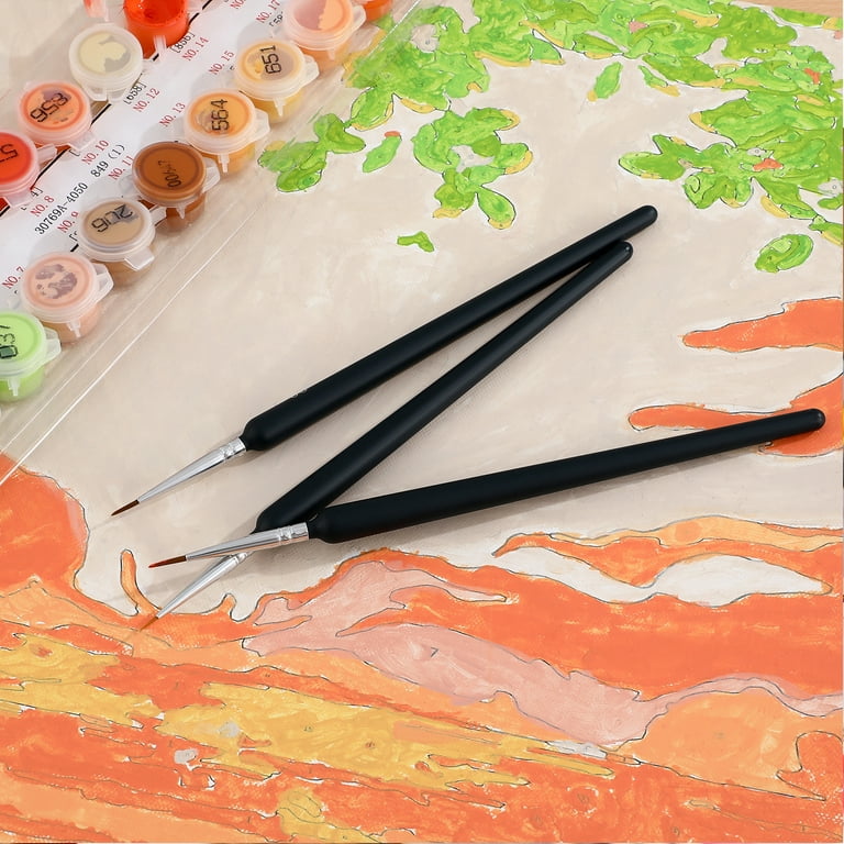 5pcs Fine Detail Paint Brush Set Thin Paint Brush Oil Painting Brush Artist Paint Brush, Blue