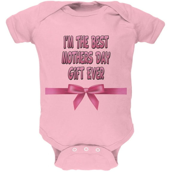 Mothers Day - Best Mothers Day Gift Light Pink Soft Baby One Piece - 3-6 months