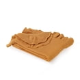 thumbnail image 3 of The Pioneer Woman Ruffle Knit Oversized Couch Throw Blanket, Mustard, 50 x 72 in, 3 of 6