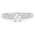 thumbnail image 4 of Dazzlingrock Collection 0.75 Carat (ctw) 14k Round Diamond Ladies Bridal Ring, 0.50 CT center included 3/4 CT, White Gold, Size 8.5, 4 of 4