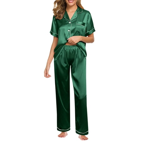 

Forestyashe Intimates Women S Nightgown Pajama Nightwear Women Lingerie Robe Set New Underwear Suit Satin Pajamas Women Short Sleeved Tops And Trousers Loose Pajama Sets