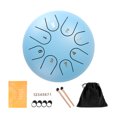 thumbnail image 2 of Tambor de lengua Tambor de lengüeta de acero etéreo de 6 pulgadas Tanque de tambor manual de 8 melodías con baquetas de mazos FLhrweasw  Nuevo, 2 of 9
