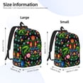 thumbnail image 4 of Daiia Roosters and Flowers Vintage Canvas Backpack for Men and Women ,Hiking Backpack,Travel Laptop Bag for School,Large Capacity Backpack, 4 of 8