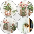thumbnail image 6 of FRCOLOR  2 Pcs Water Ripple Hanging Basket Flowerpot Holder Wall Office Miss, 6 of 8