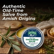 Amish Origins Old Time Chickweed Salve 2 fl oz Natural Skin Salve with Olive Oil & Beeswax Moisturizing Skin Care Balm